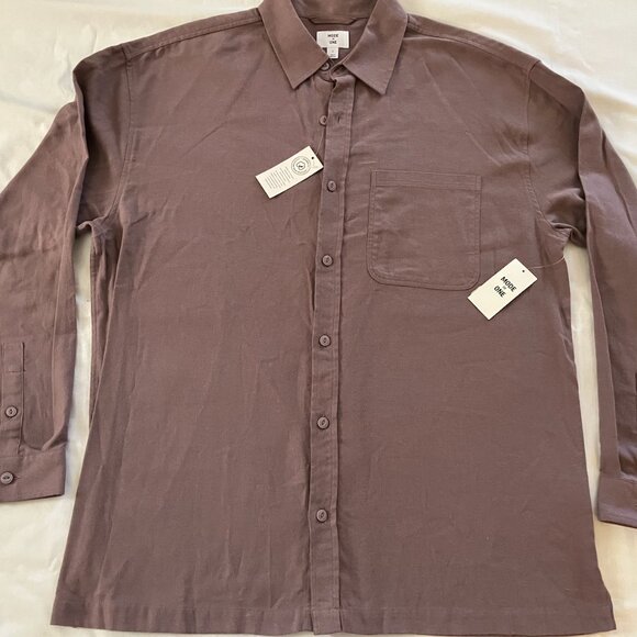 Mode of One Men's Relaxed Fit Flannel Wovens  Shirt Soft Moon Size L - Picture 4 of 6